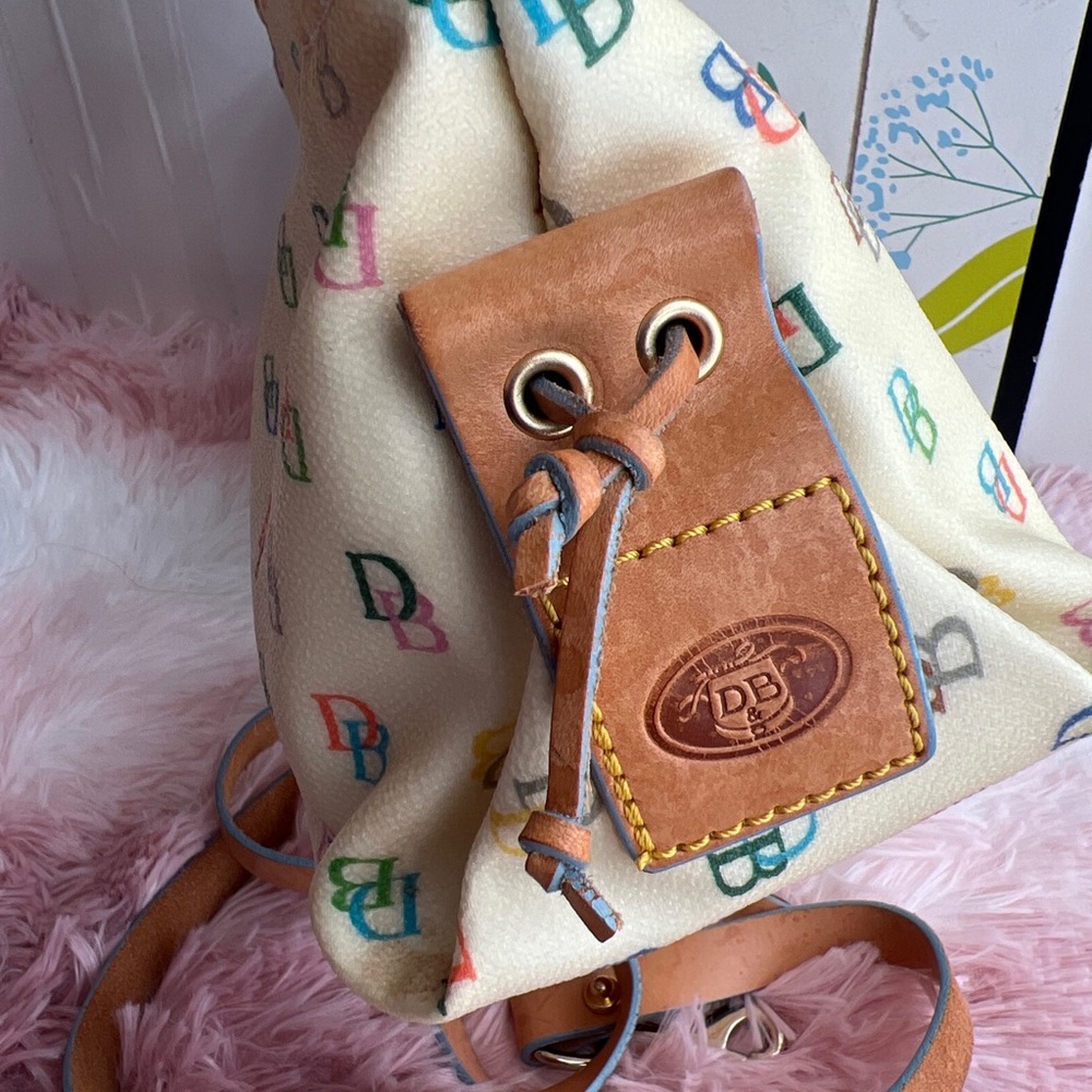 Vintage Dooney & Bourke Rainbow Monogram Handbag Crossbody Bag - Picture 6 of 9